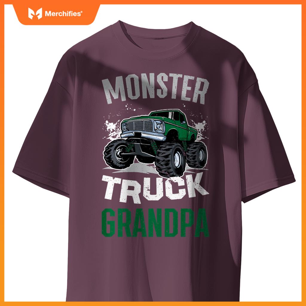 Monster Truck Grandpa Proud Monster Truck Grandfather T-Shirt