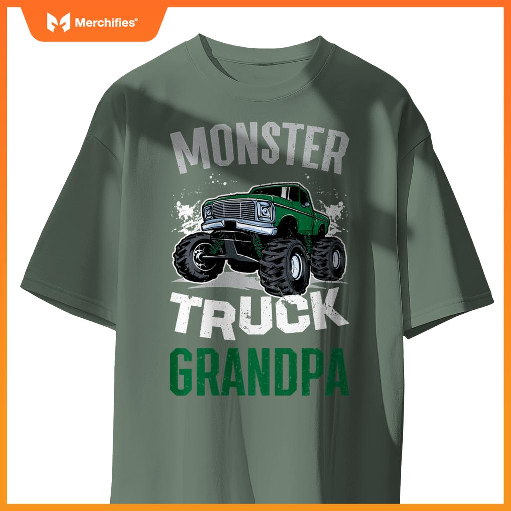Monster Truck Grandpa Proud Monster Truck Grandfather T-Shirt