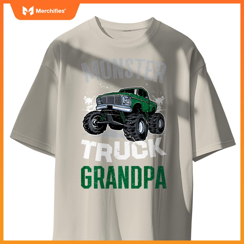 Monster Truck Grandpa Proud Monster Truck Grandfather T-Shirt