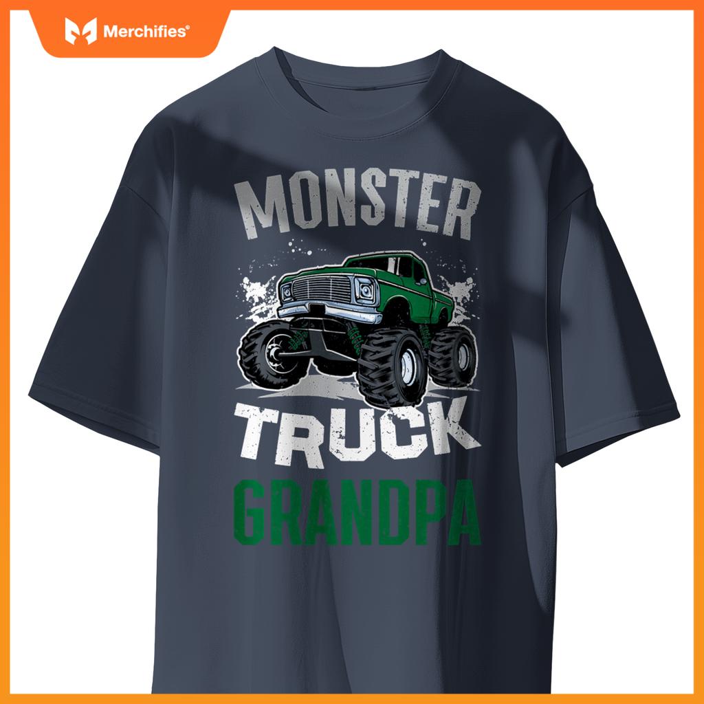 Monster Truck Grandpa Proud Monster Truck Grandfather T-Shirt