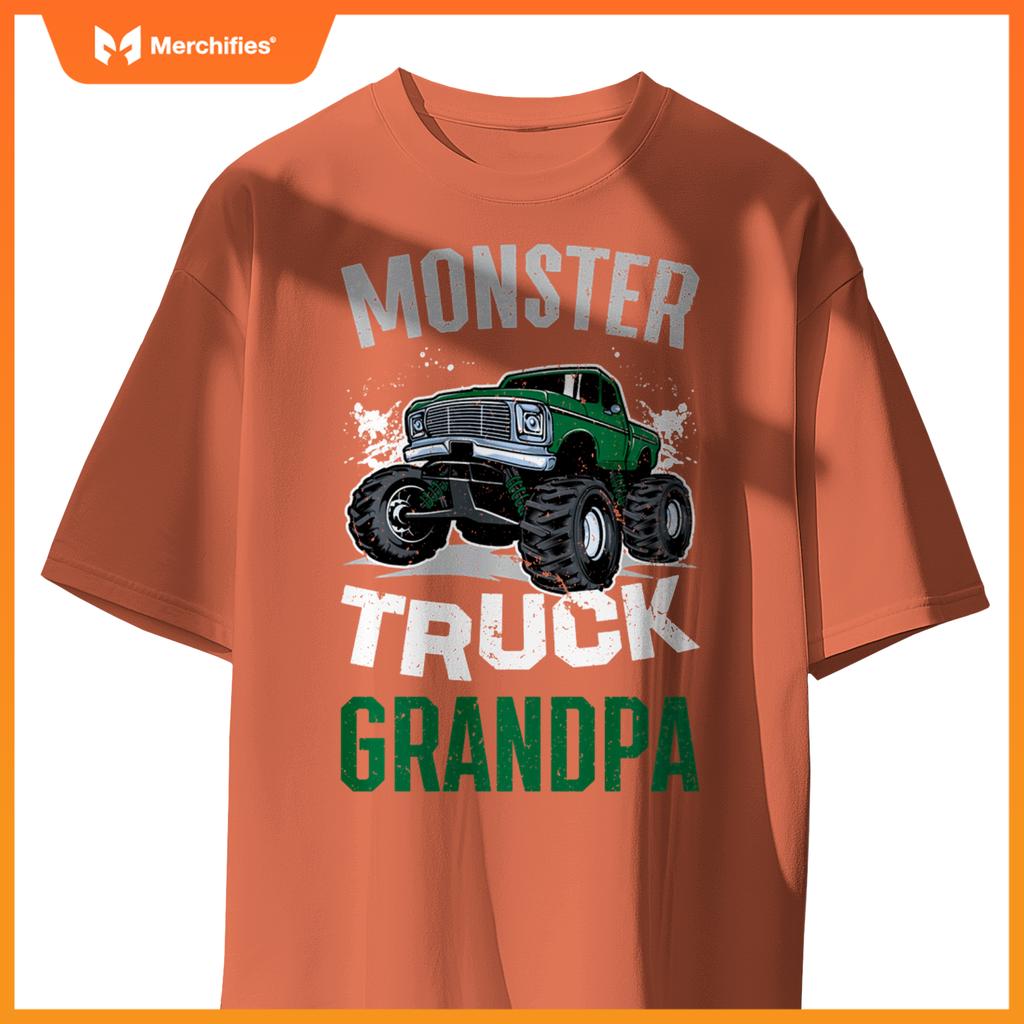 Monster Truck Grandpa Proud Monster Truck Grandfather T-Shirt