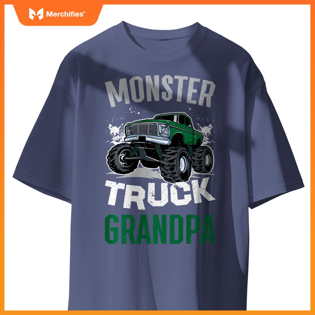 Monster Truck Grandpa Proud Monster Truck Grandfather T-Shirt