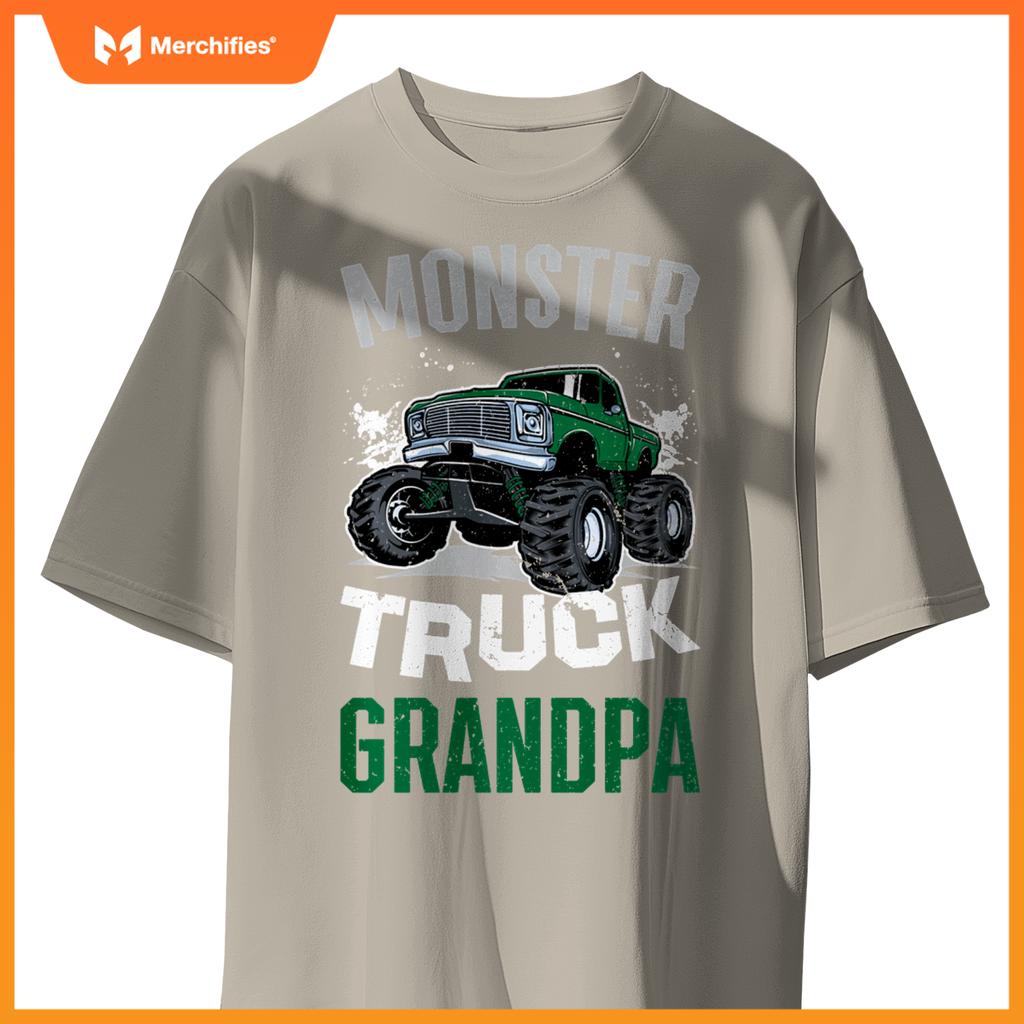 Monster Truck Grandpa Proud Monster Truck Grandfather T-Shirt