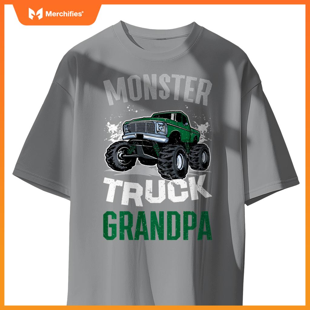 Monster Truck Grandpa Proud Monster Truck Grandfather T-Shirt