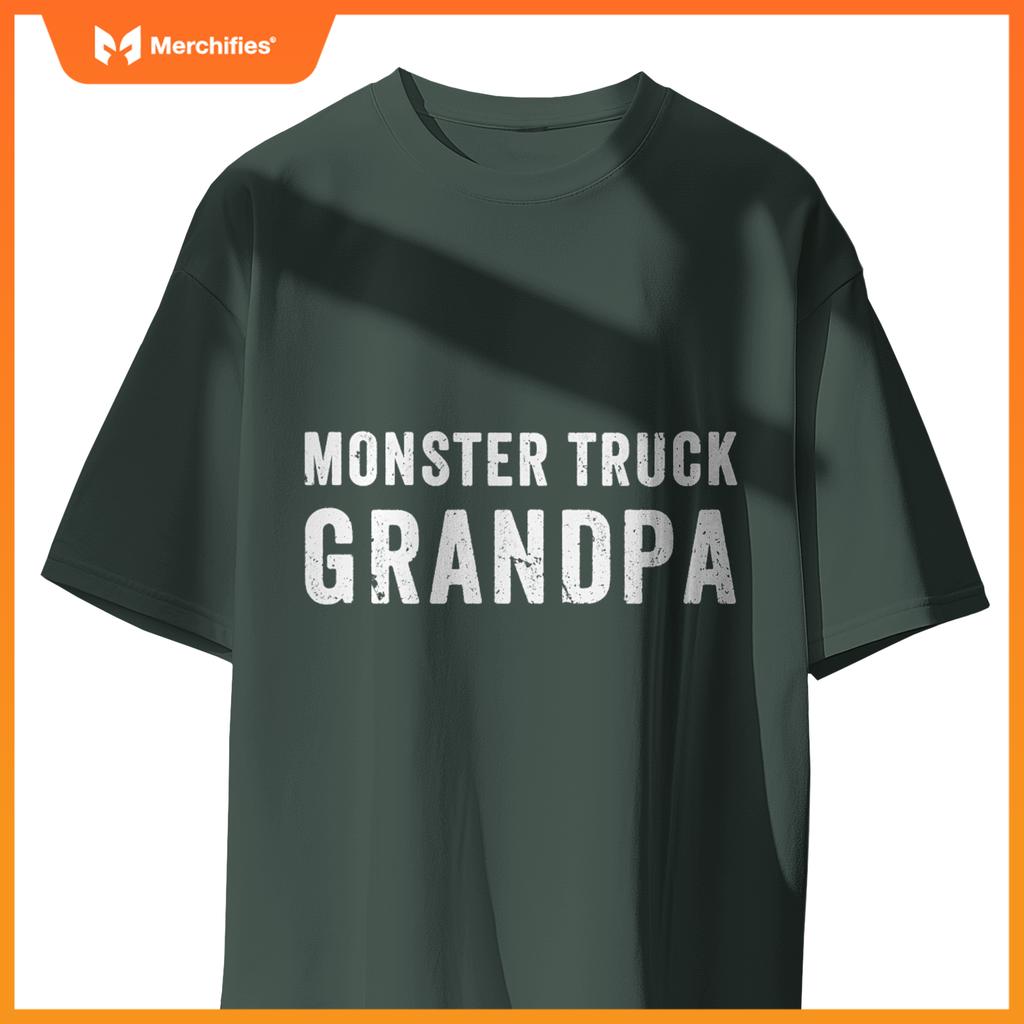 Monster Truck Grandpa Retro Vintage Monster Truck Family T-Shirt