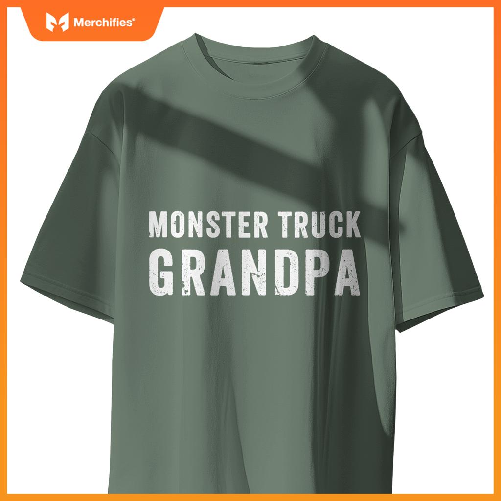 Monster Truck Grandpa Retro Vintage Monster Truck Family T-Shirt
