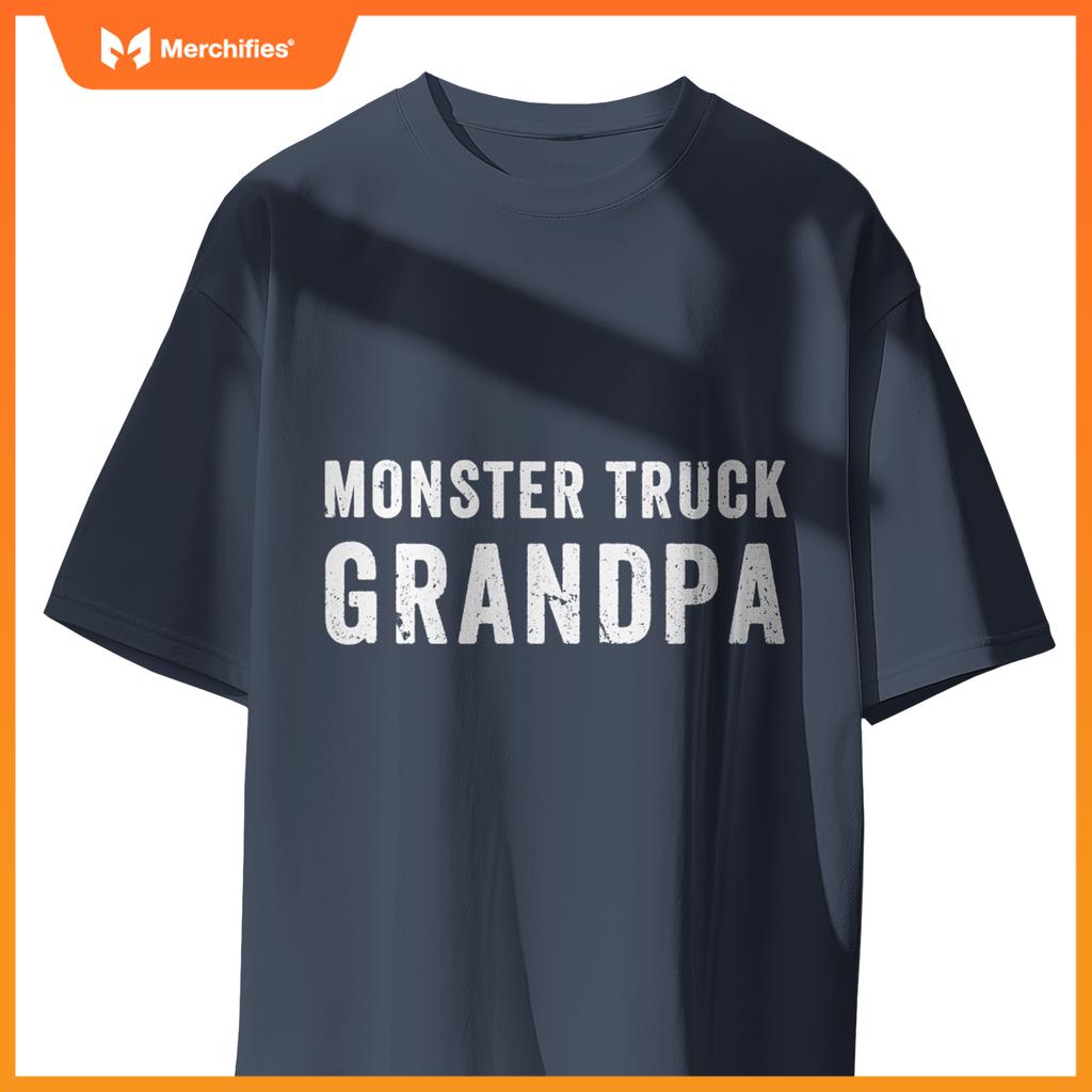 Monster Truck Grandpa Retro Vintage Monster Truck Family T-Shirt