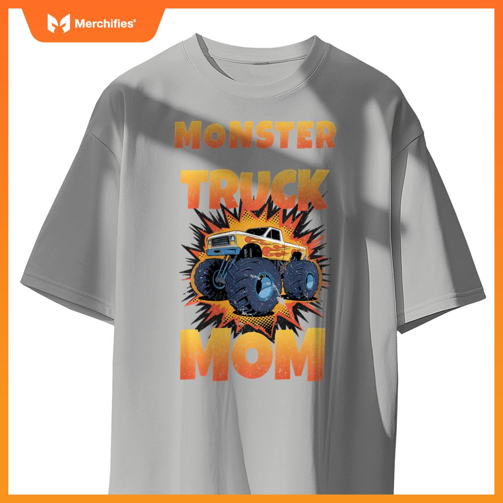 Monster Truck Mom Mama Family Birthday Party Mother Car Gift T-Shirt