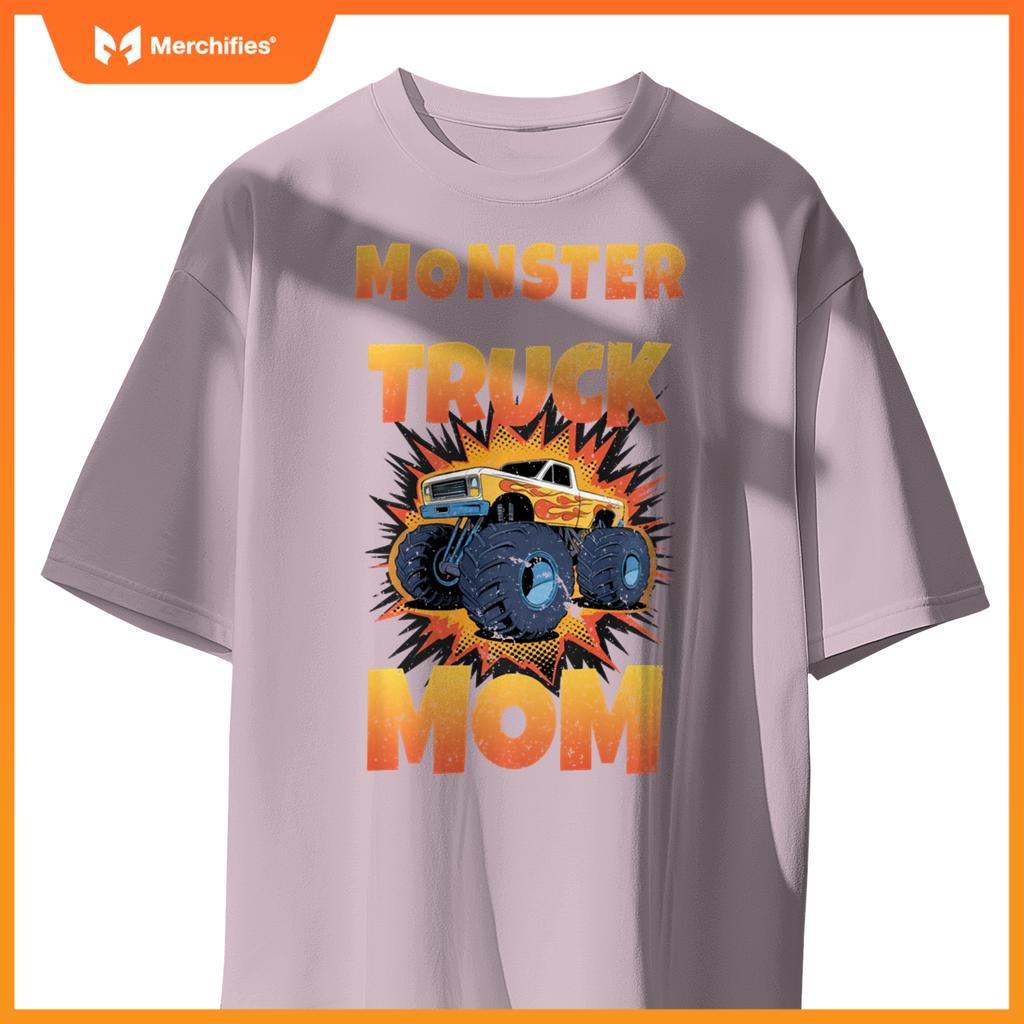 Monster Truck Mom Mama Family Birthday Party Mother Car Gift T-Shirt