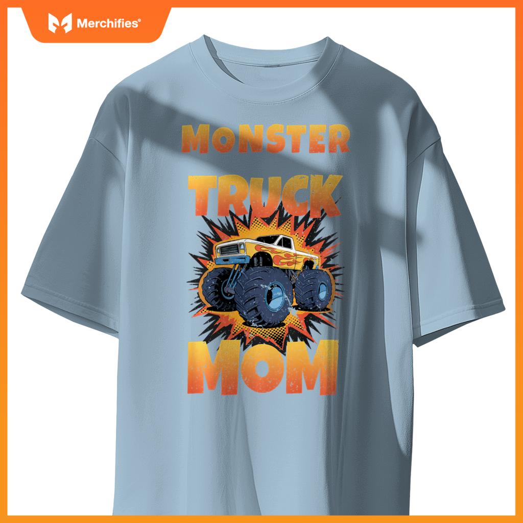 Monster Truck Mom Mama Family Birthday Party Mother Car Gift T-Shirt