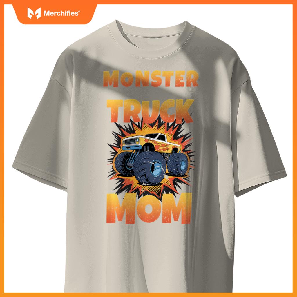 Monster Truck Mom Mama Family Birthday Party Mother Car Gift T-Shirt