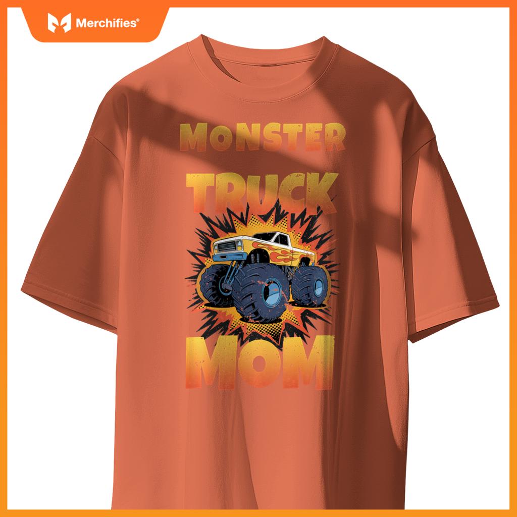 Monster Truck Mom Mama Family Birthday Party Mother Car Gift T-Shirt