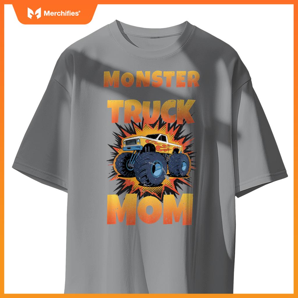 Monster Truck Mom Mama Family Birthday Party Mother Car Gift T-Shirt