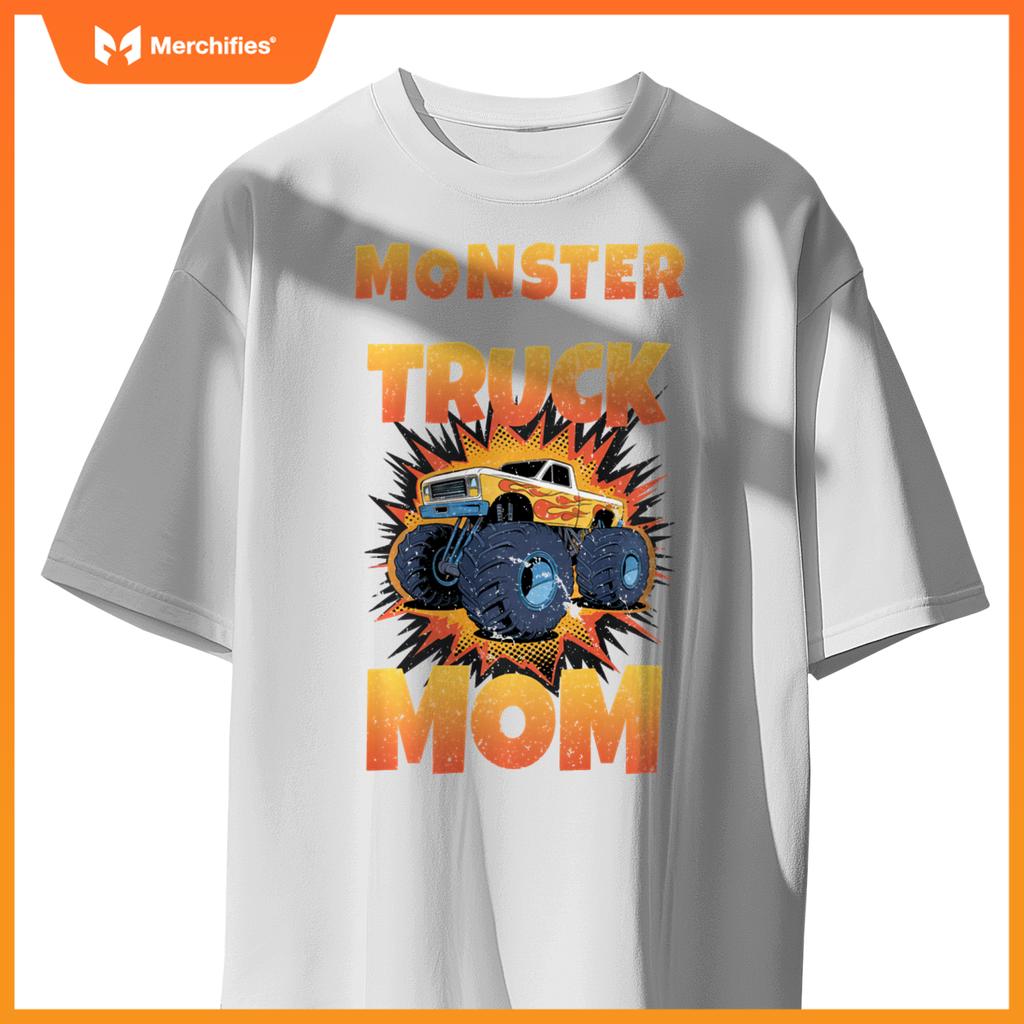 Monster Truck Mom Mama Family Birthday Party Mother Car Gift T-Shirt