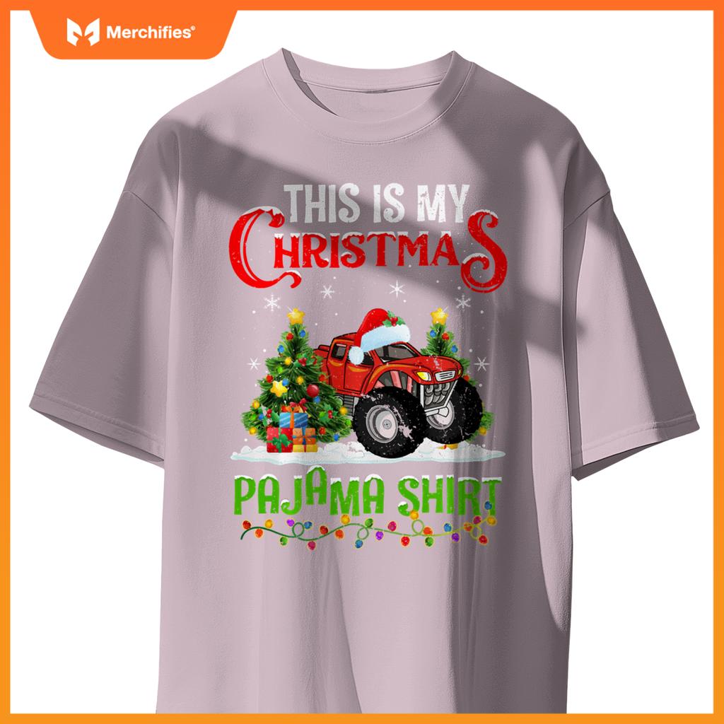 Monster Truck Xmas Lights This Is My Christmas Pajama T-Shirt