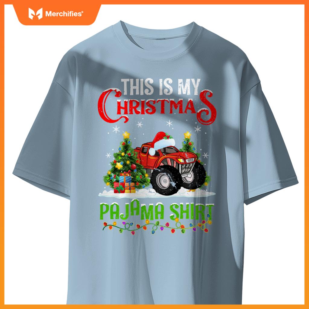 Monster Truck Xmas Lights This Is My Christmas Pajama T-Shirt