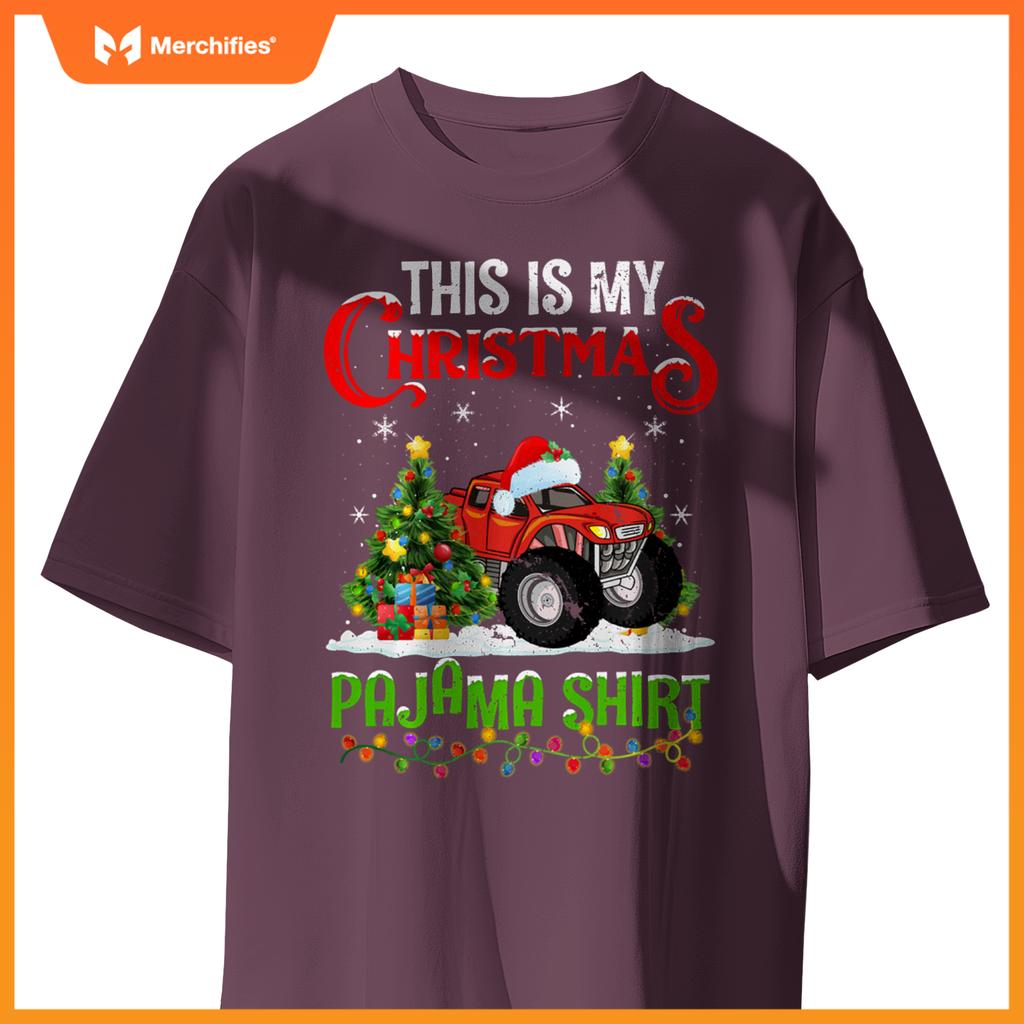Monster Truck Xmas Lights This Is My Christmas Pajama T-Shirt