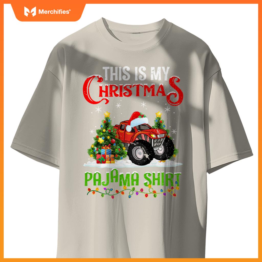 Monster Truck Xmas Lights This Is My Christmas Pajama T-Shirt