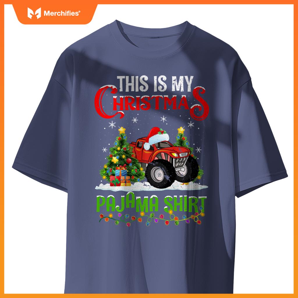 Monster Truck Xmas Lights This Is My Christmas Pajama T-Shirt