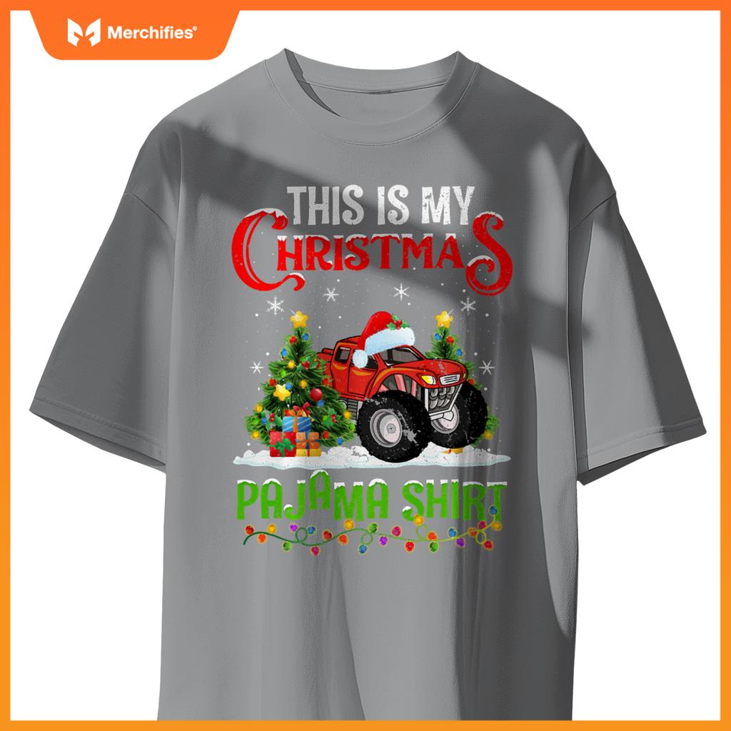 Monster Truck Xmas Lights This Is My Christmas Pajama T-Shirt