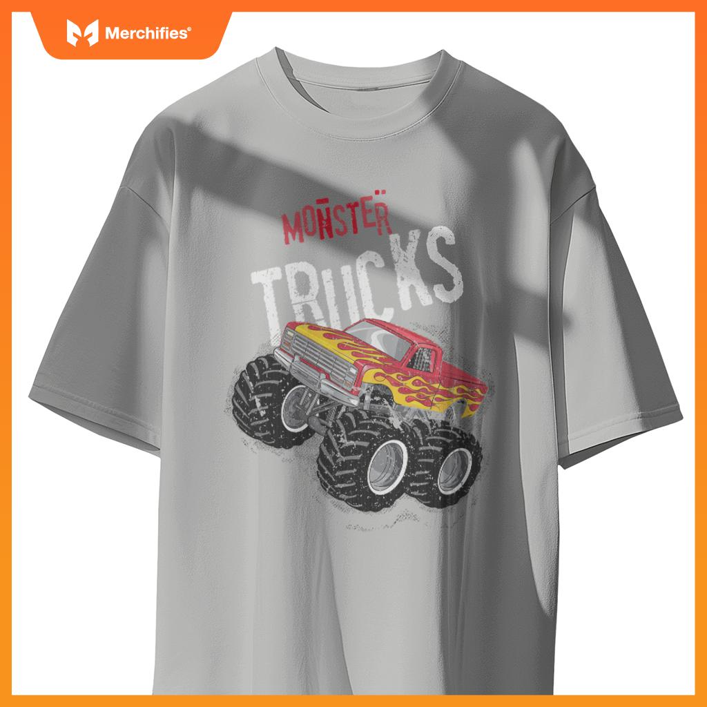 Monster Trucks For Toddler Family Birthday Boy Kids Car Gift T-Shirt