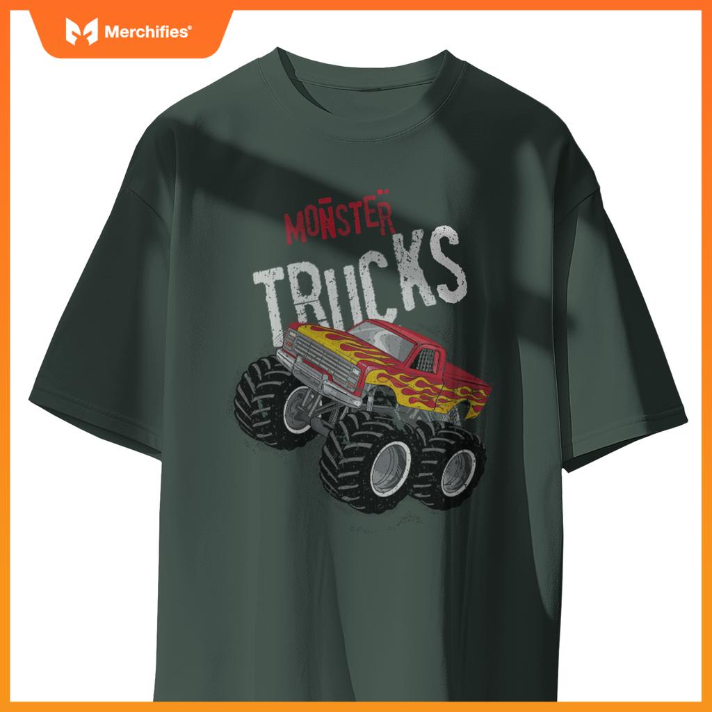Monster Trucks For Toddler Family Birthday Boy Kids Car Gift T-Shirt
