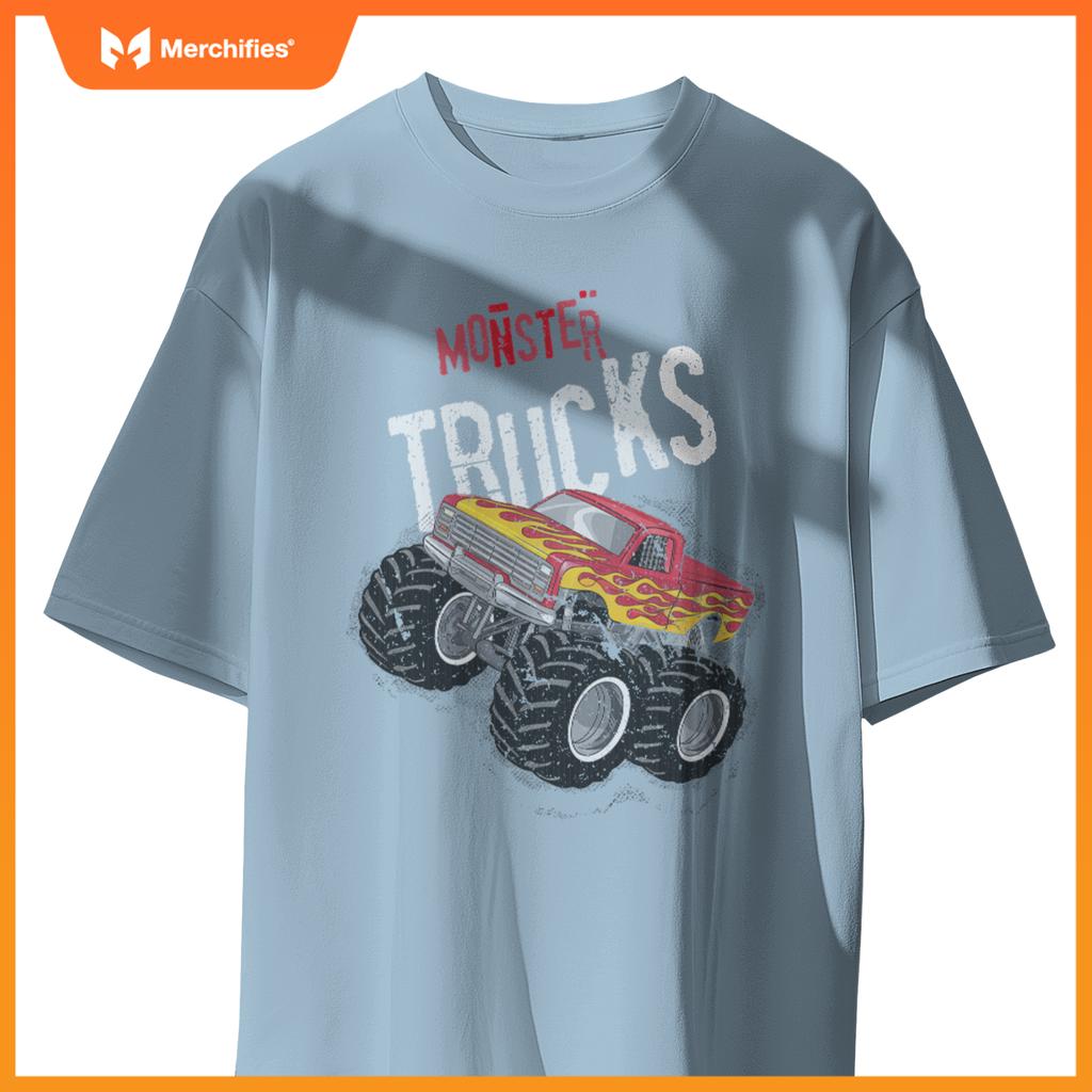 Monster Trucks For Toddler Family Birthday Boy Kids Car Gift T-Shirt