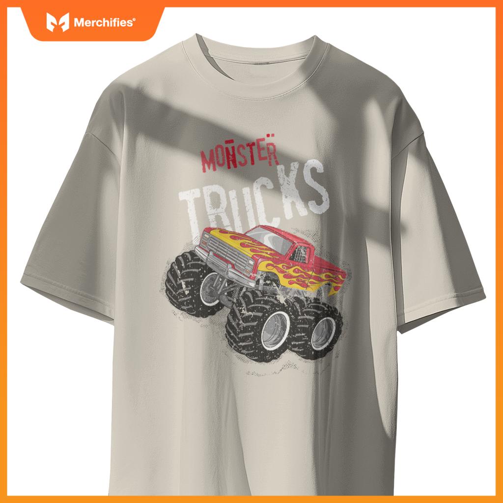 Monster Trucks For Toddler Family Birthday Boy Kids Car Gift T-Shirt