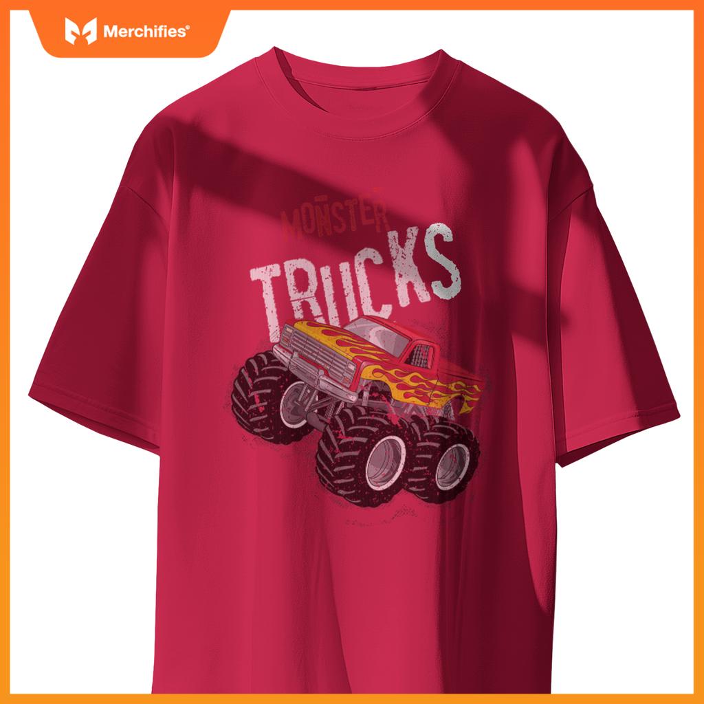 Monster Trucks For Toddler Family Birthday Boy Kids Car Gift T-Shirt