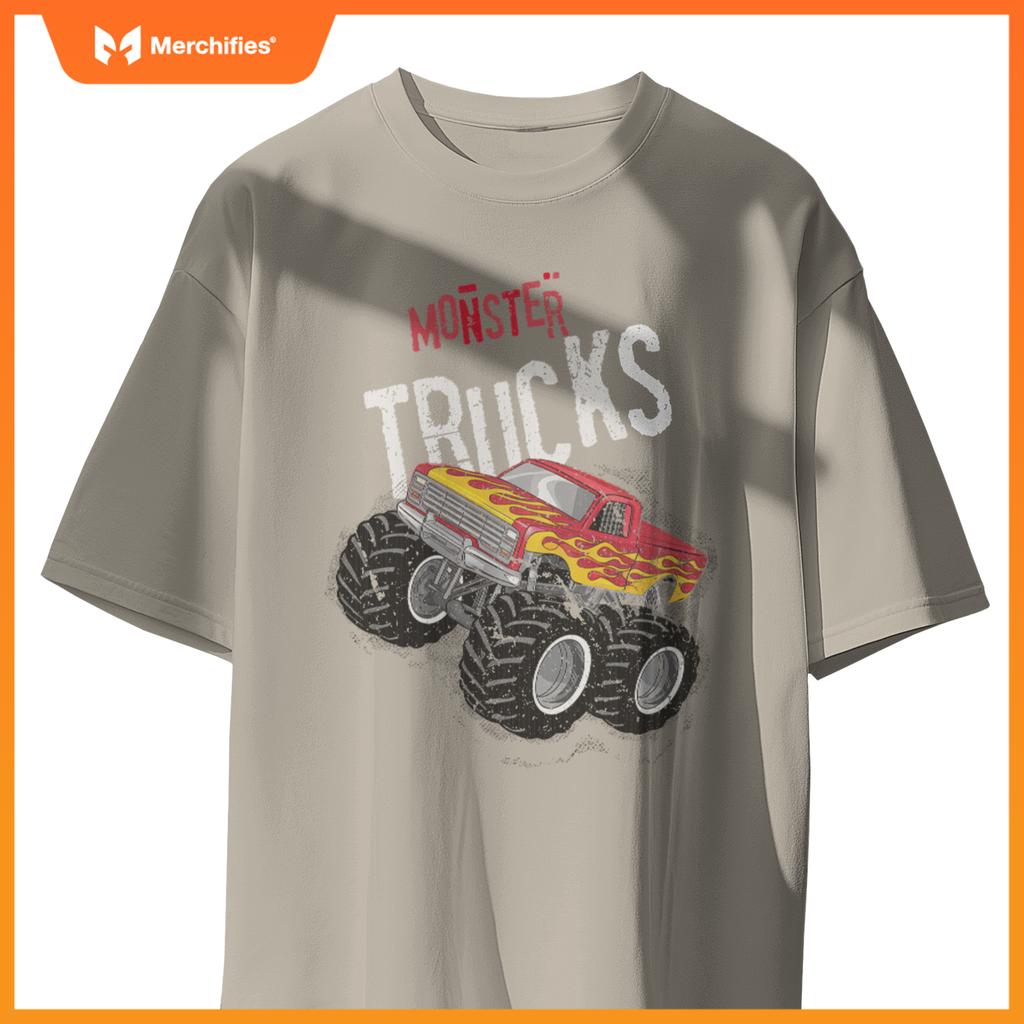 Monster Trucks For Toddler Family Birthday Boy Kids Car Gift T-Shirt