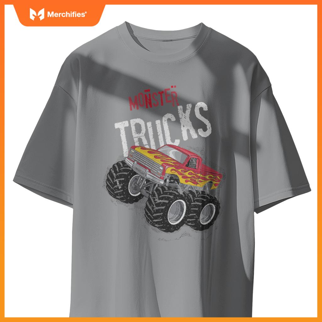 Monster Trucks For Toddler Family Birthday Boy Kids Car Gift T-Shirt