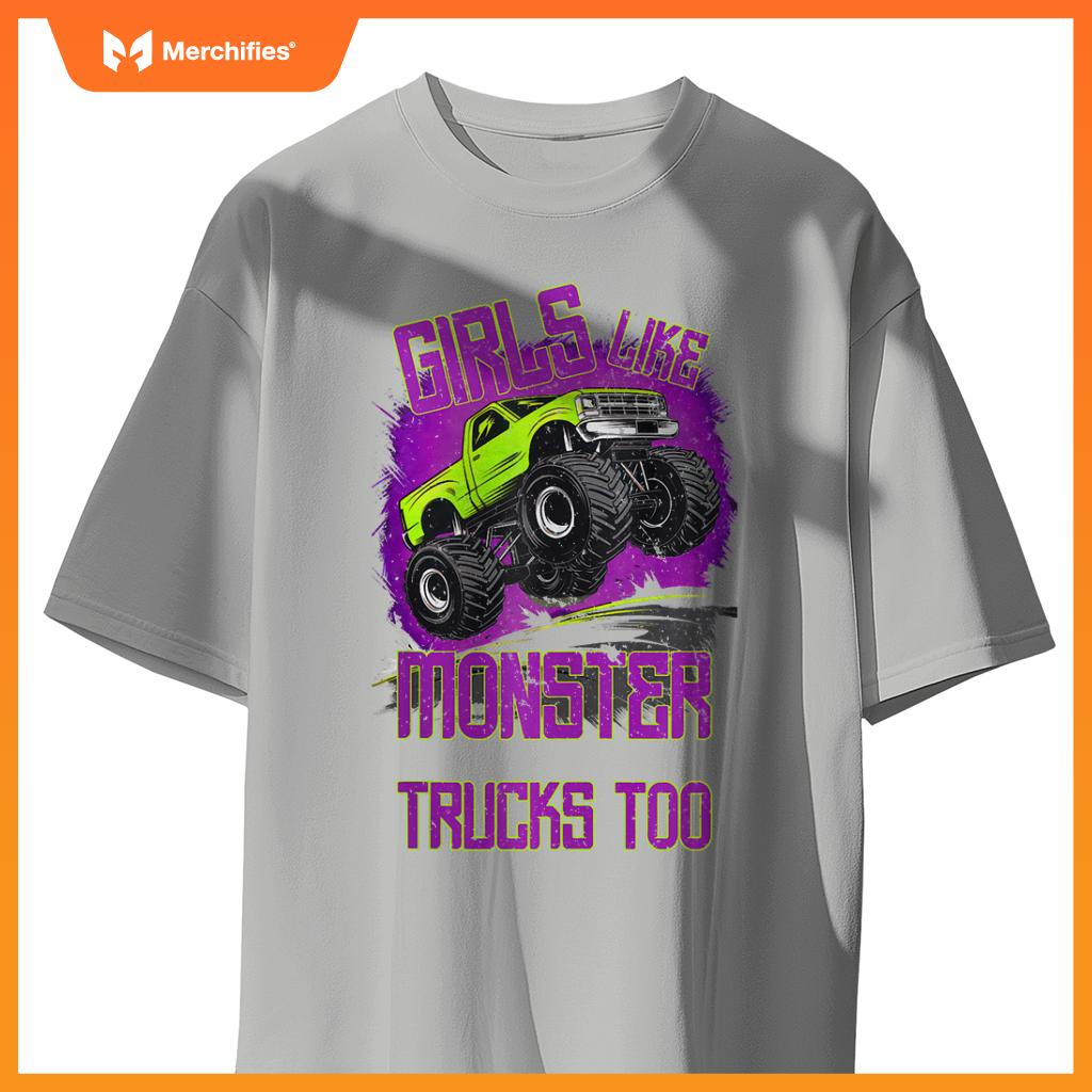 Monster Trucks For Toddler Family Birthday Boy Kids Car Gift T-Shirt