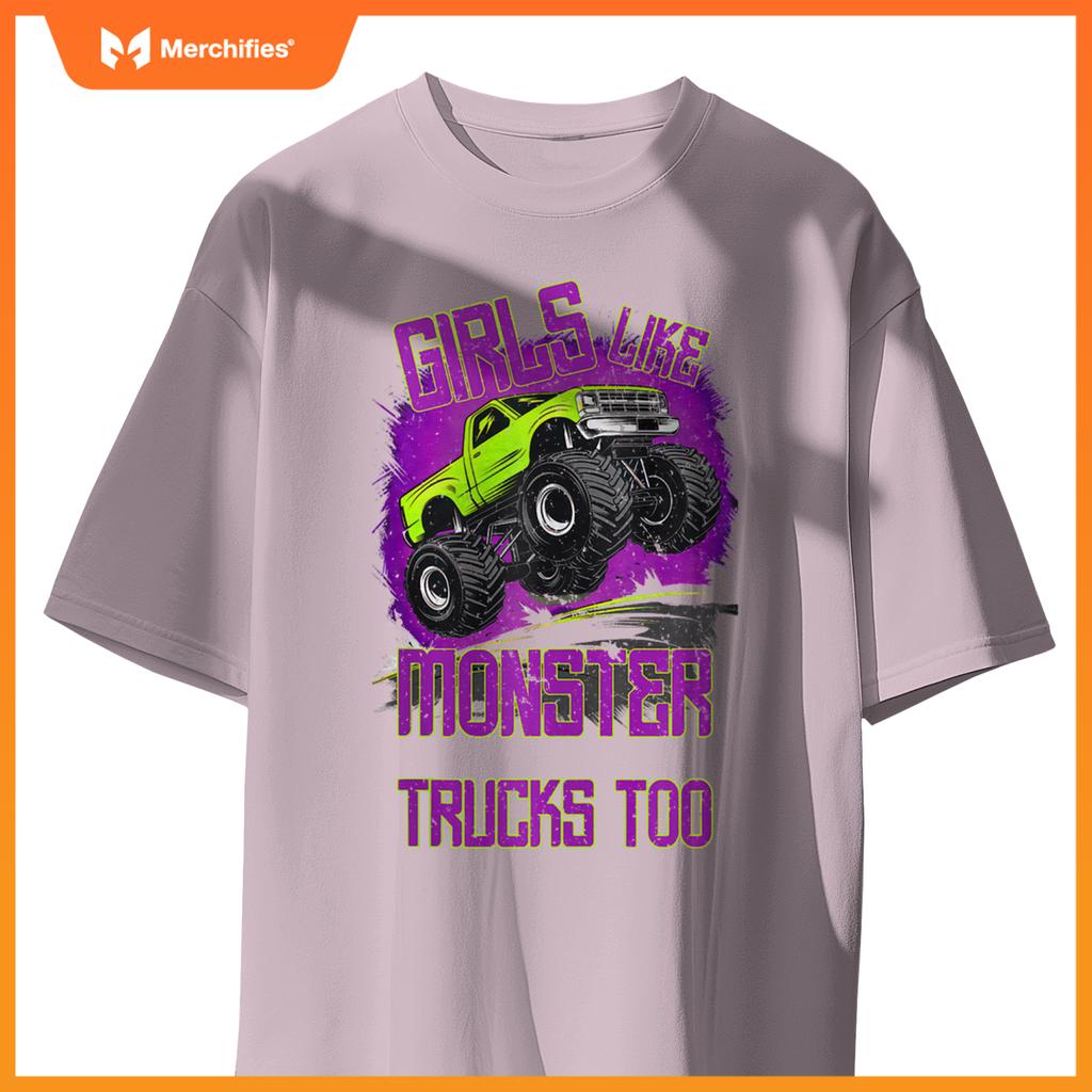 Monster Trucks For Toddler Family Birthday Boy Kids Car Gift T-Shirt