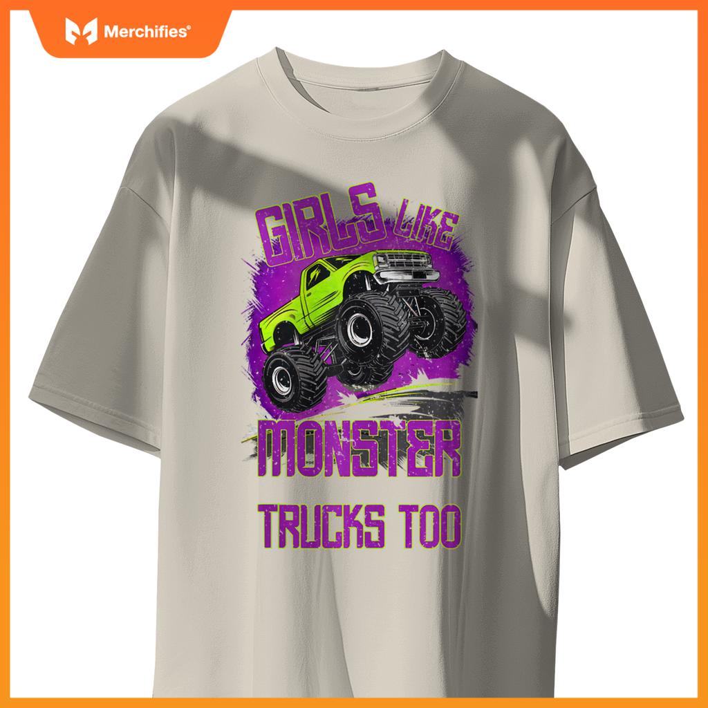 Monster Trucks For Toddler Family Birthday Boy Kids Car Gift T-Shirt