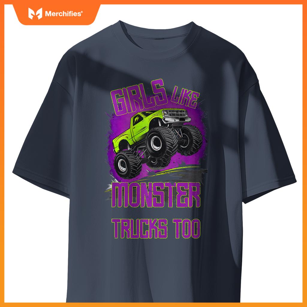 Monster Trucks For Toddler Family Birthday Boy Kids Car Gift T-Shirt