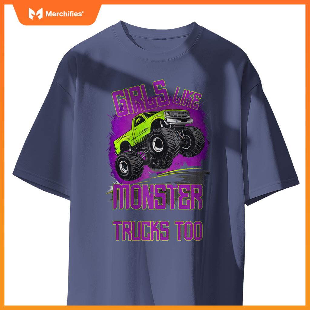 Monster Trucks For Toddler Family Birthday Boy Kids Car Gift T-Shirt