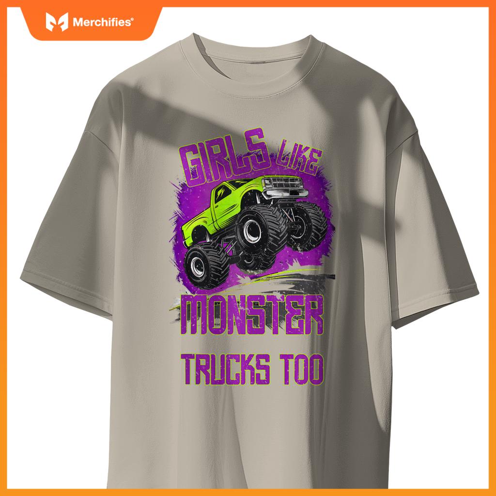 Monster Trucks For Toddler Family Birthday Boy Kids Car Gift T-Shirt