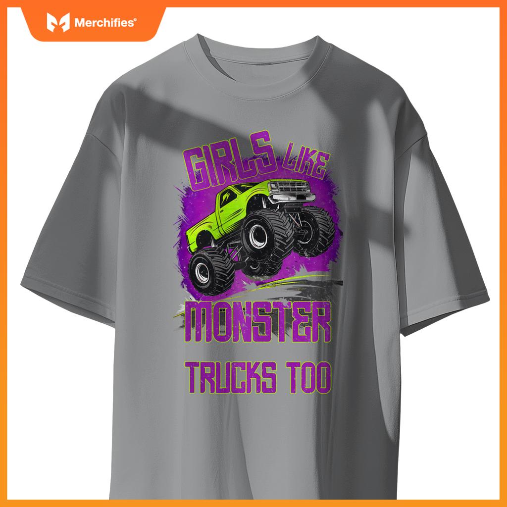 Monster Trucks For Toddler Family Birthday Boy Kids Car Gift T-Shirt