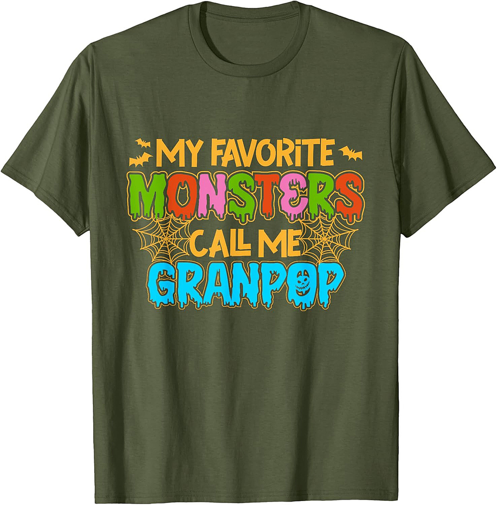 My Favorite Monsters Call Me Granpop Happy Halloween T-Shirt