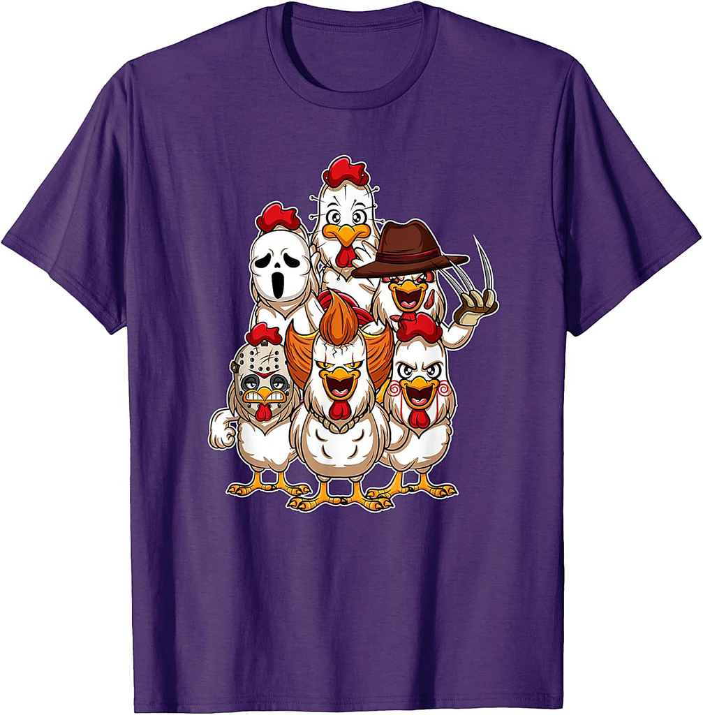 My Little Horror Crew - Halloween Chicken Horror Movie T-Shirt