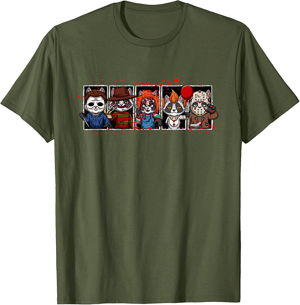 My Little Horror Crew - Halloween Horror Movies Racoon T-Shirt