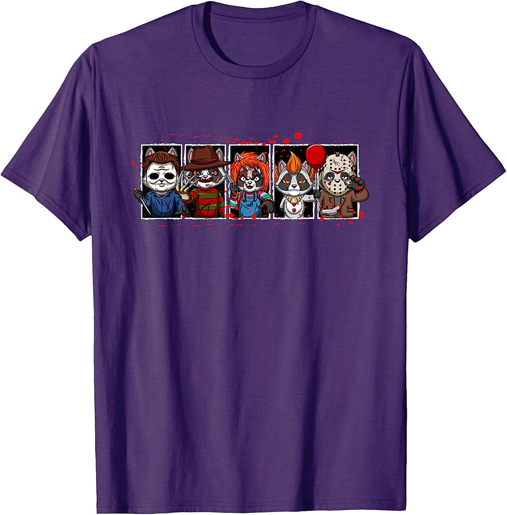 My Little Horror Crew - Halloween Horror Movies Racoon T-Shirt