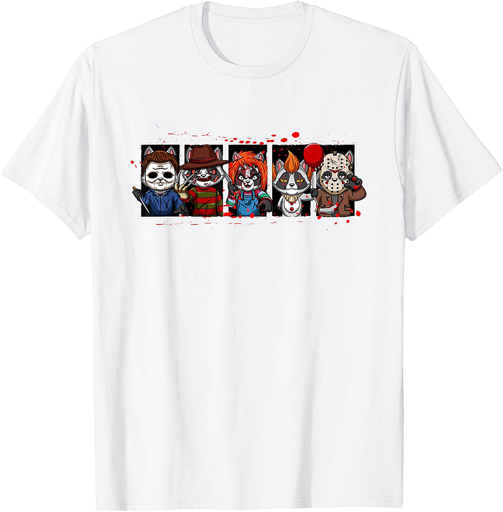 My Little Horror Crew - Halloween Horror Movies Racoon T-Shirt