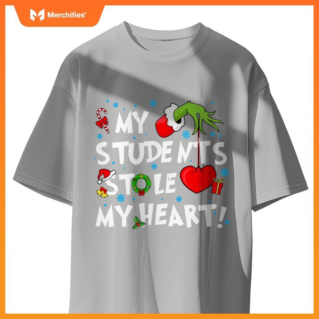 My Students Stole My Heart Christmas Xmas Teacher Snow Funny