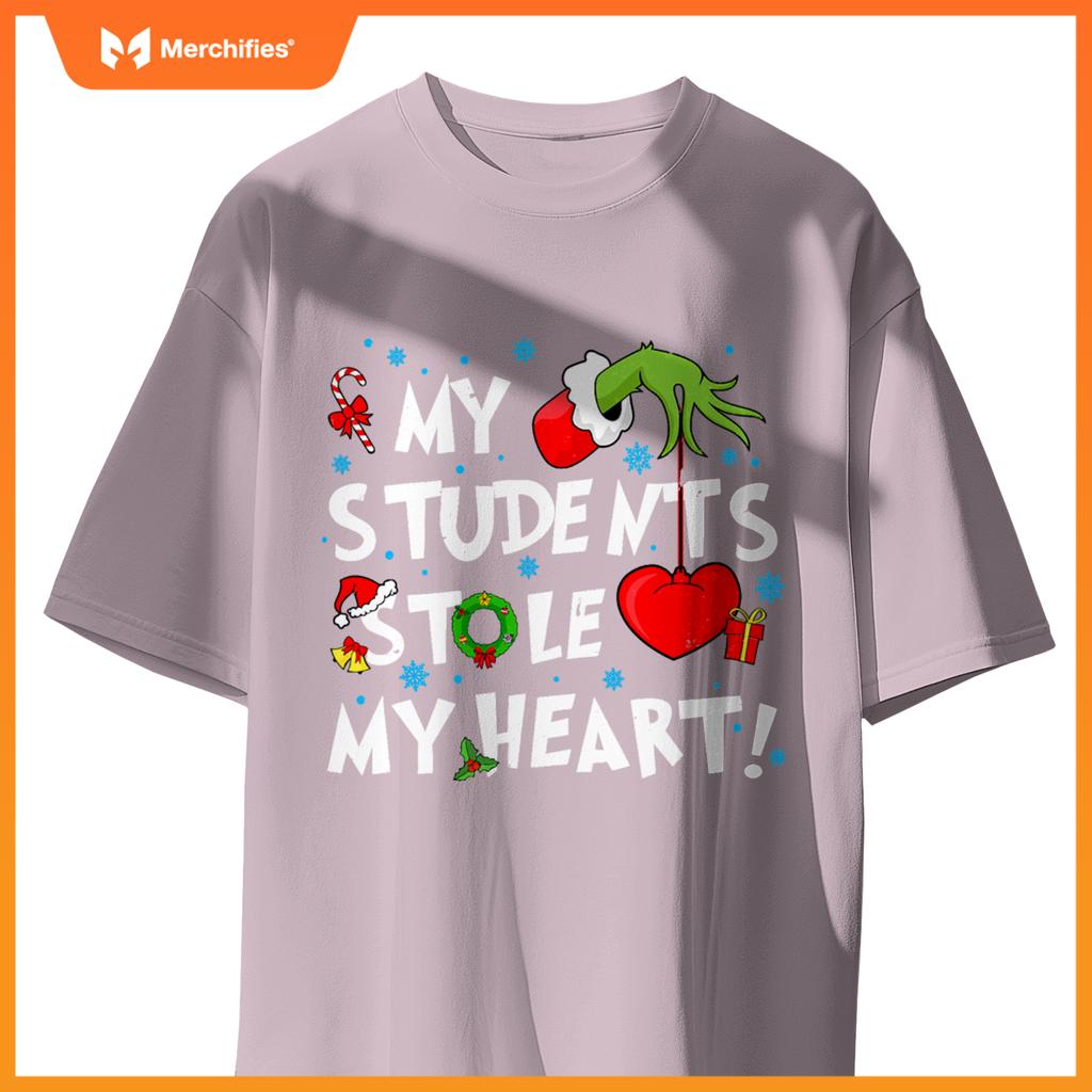 My Students Stole My Heart Christmas Xmas Teacher Snow Funny