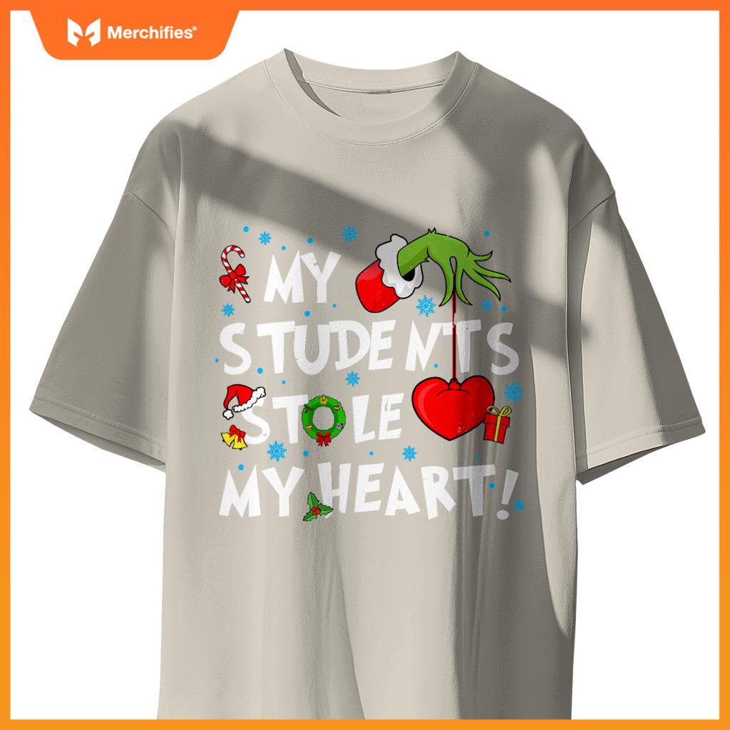 My Students Stole My Heart Christmas Xmas Teacher Snow Funny