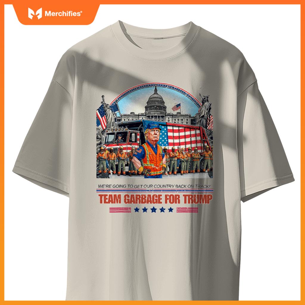 Garbage for trump team grabge vote trump funny Garbage Truck T-Shirt