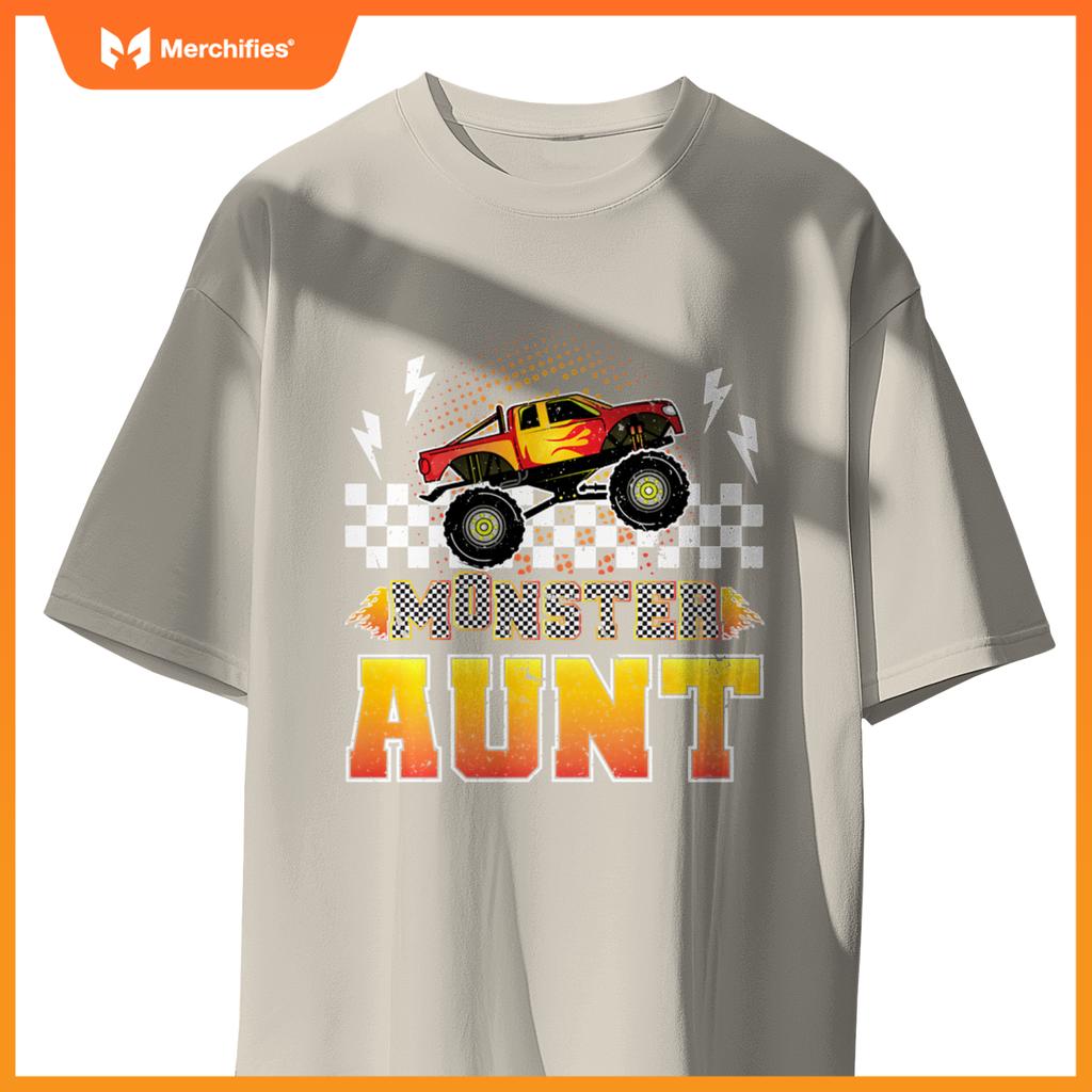 Monster Aunt Proud Monster Truck Aunt Monster Truck Auntie T-Shirt