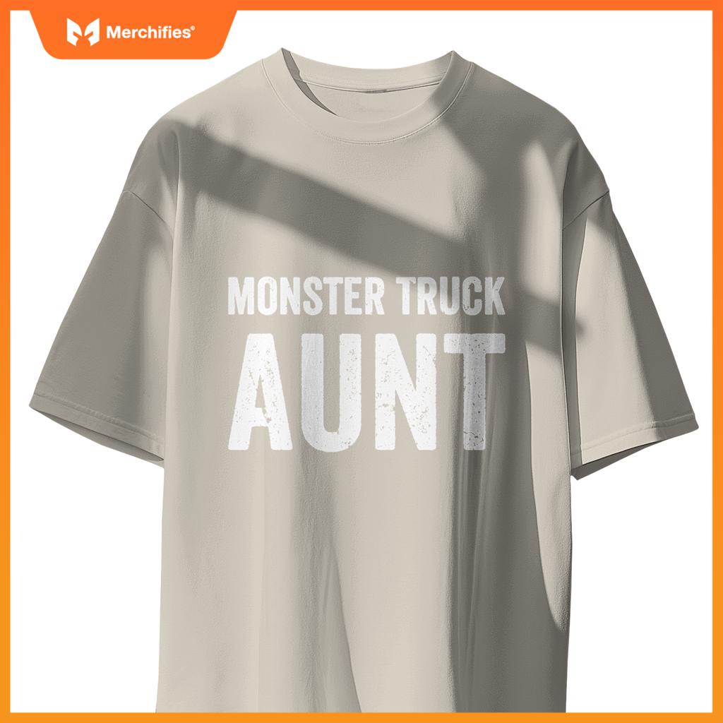 Monster Truck Aunt Retro Vintage Monster Truck Family T-Shirt