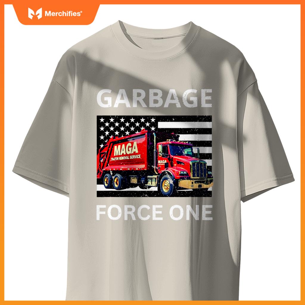 Garbage Force One Trump Tee Maga Garbage Truck T-Shirt